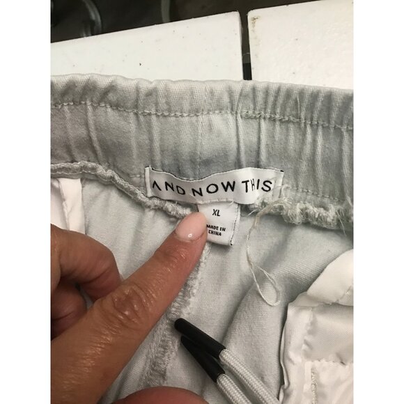 AND NOW WHAT- MENS LIGHT GREY PULLOVER ELASTIC WAIST TAPPER LEG PANTS X-LARGE - Picture 6 of 8